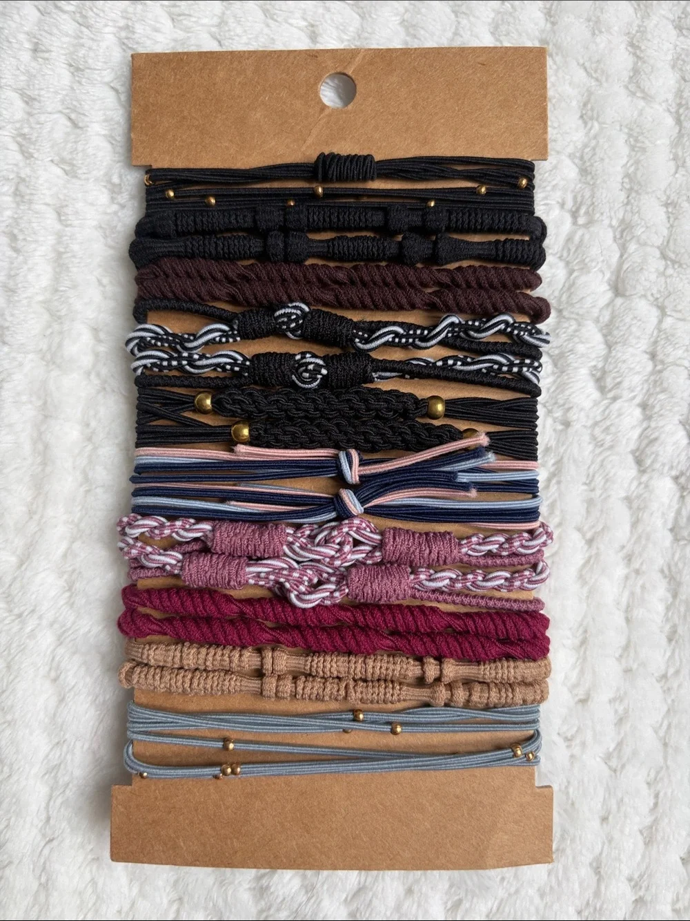 Wrapables Boho Hair Tie Bracelets, Elastic Hair Bands, Hair Accessories (20pcs)
